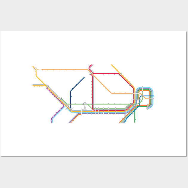 Sydney Rail Network Wall Art by Simontology